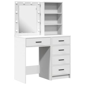 vidaXL Dressing Table 2 pcs White 50 x 41 x 135 cm Engineered Wood