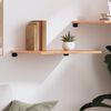 vidaXL Wall Shelf Light Brown 60x50x2 cm Treated Solid Wood Oak