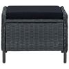 vidaXL 2 Piece Garden Lounge Set with Cushions Poly Rattan Dark Grey