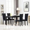 vidaXL Dining Chairs 4 pcs Black Velvet