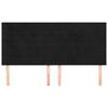 vidaXL Headboard Black 160x5x118/128 cm Velvet
