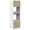 vidaXL Microwave Cabinet "Lyon" Sonoma Oak 60x57x207 cm Engineered Wood