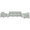 vidaXL 3 Piece Sofa Set Light Grey Velvet