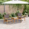 vidaXL Garden Chair with Cushion 2 pcs Anthracite Solid Acacia Wood