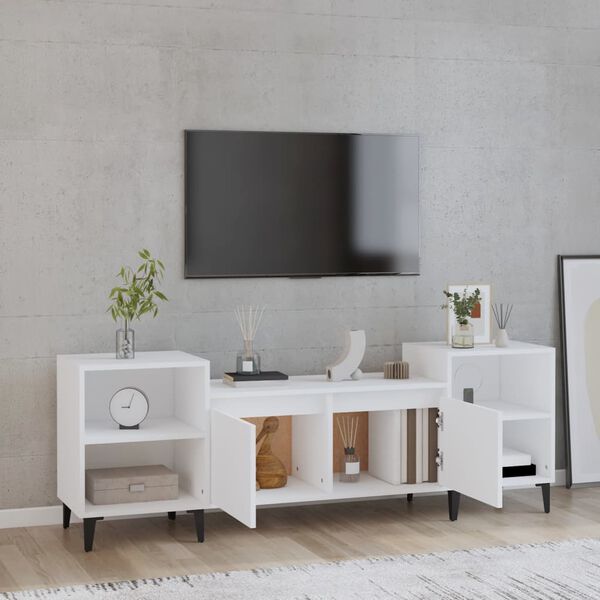 vidaXL TV Cabinet White 160x35x55 cm Engineered Wood
