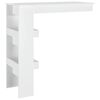 vidaXL Wall Bar Table High Gloss White 102x45x103.5 cm Engineered Wood