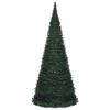 vidaXL Pop-up String Artificial Pre-lit Christmas Tree Green 210 cm