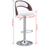 vidaXL Bar Stools 2 pcs with Bentwood Frame Artificial Leather