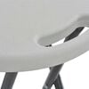 vidaXL Folding Bar Stools 2 pcs HDPE and Steel White
