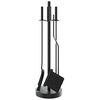 vidaXL 5 Piece Fireplace Tool Set 18x66 cm Steel
