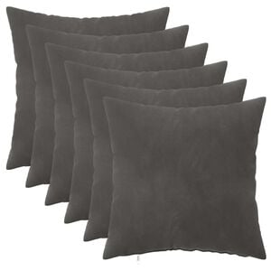 vidaXL Cushion with Pillow HEERLEN 6 pcs Dark Grey Velvet