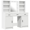 vidaXL Dressing Table Set with LED 3 pcs White 50 x 41 x 135 cm