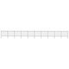 vidaXL Garden Fence with Spear Top Steel 1781.5x150 cm Black