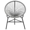 vidaXL Garden Moon Chair Poly Rattan Grey