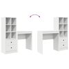 vidaXL Desk with Drawer 2 pcs White