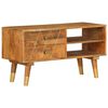 vidaXL TV Cabinet | Brown with golden streaks | Solid mango wood