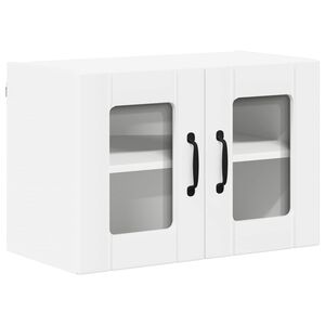 vidaXL Wall Glass Cabinet LUCCA White 60 x 31 x 40 cm Engineered Wood