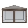 vidaXL Folding Party Tent with Sidewalls Taupe 3x3 m