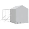 vidaXL Outdoor Dog Kennel with Roof Silver 2x6x2.5 m Galvanised Steel