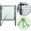 vidaXL Single Door Fence Gate 100x100 cm Powder-Coated Steel
