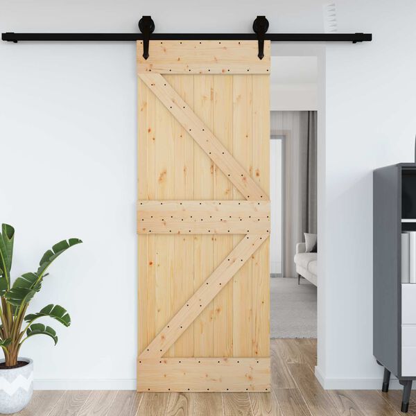 vidaXL Door NARVIK Natural 85 x 210 cm Solid Pine Wood