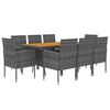 vidaXL 9 Piece Outdoor Dining Set Poly Rattan Grey