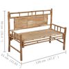 vidaXL Garden Bench with Cushion 120 cm Bamboo