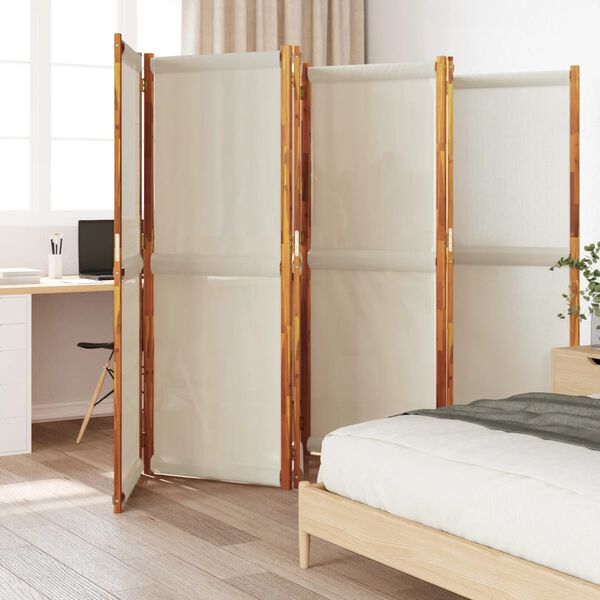 vidaXL 6-Panel Room Divider Light Grey 420x180 cm