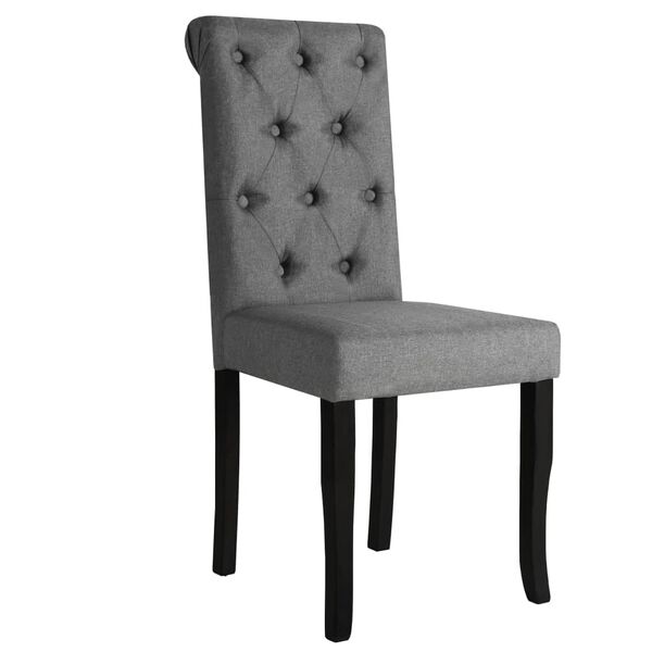 vidaXL Dining Chairs 6 pcs Dark Grey Fabric