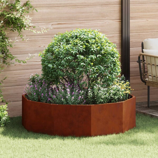 vidaXL Planter Rusty 120 x 120 x 35 cm Weathering Steel