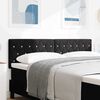 vidaXL LED Headboard with LED Strip Lights Black 144 cm Polyester