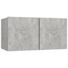 vidaXL 4 Piece TV Cabinet Set Concrete Grey Engineered Wood