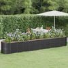 vidaXL Garden Raised Bed Galvanised Steel 440x80x68 cm Anthracite