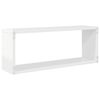 vidaXL Wall Cube Shelf 2 pcs High Gloss White 60x15x23 cm Engineered Wood
