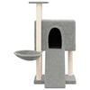 vidaXL Cat Tree with Sisal Scratching Posts Light Grey 96 cm