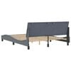 vidaXL Bed Frame without Mattress "Hanko" Dark Grey 152x203 cm Queen Velvet