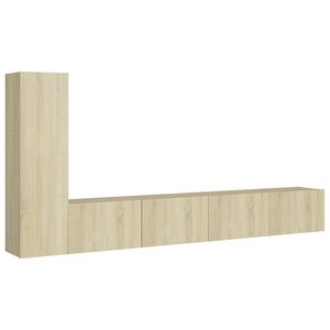vidaXL TV Cabinet Set | Set of 3 | Sonoma Oak | Engineered wood | Medium