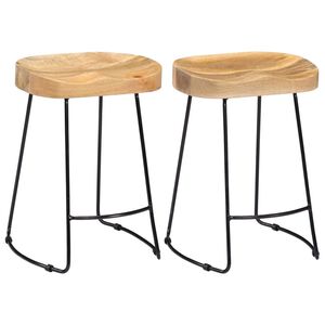 vidaXL Bar Chair | Set of 2 | Brown and black