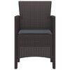 vidaXL Garden Chair 2 pcs Brown 53 x 49 x 85 cm Polypropylene