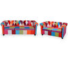vidaXL Sofa | Multicoloured | Fabric upholstery, wooden frame | Large