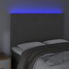 vidaXL LED Headboard Dark Grey 144 cm Velvet