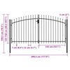 vidaXL Fence Gate Woerden Double Door with Spike Top 299.5x199.5 cm