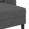 vidaXL 2-Seater Sofa with Chaise L-shaped Dark Grey 125 cm Linen