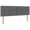 vidaXL Height-Adjustable Headboard Dark Grey 160 cm Fabric