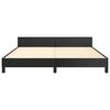 vidaXL Bed Frame without Mattress Black Queen Faux Leather