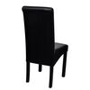 vidaXL Dining Chairs 4 pcs Black Faux Leather