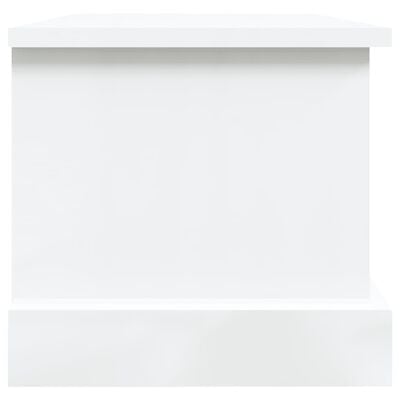 vidaXL Storage Box High Gloss White 50x30x28 cm Engineered Wood