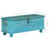 vidaXL Storage Chest Solid Mango Wood Blue 100x40x41 cm