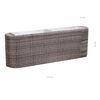 vidaXL Garden Raised Bed 120x24x40 cm Poly Rattan Grey