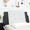 vidaXL Headboard Cushion "Zadar" White and Black 107 cm King Single Faux Leather